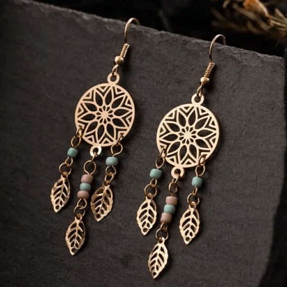 Boho Dangle Dreamweaver Earrings - Picture 2 of 7